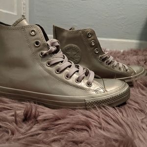 Converse Chuck Taylor All Star Metallic Rubber Hi Light Gold/Light Gold